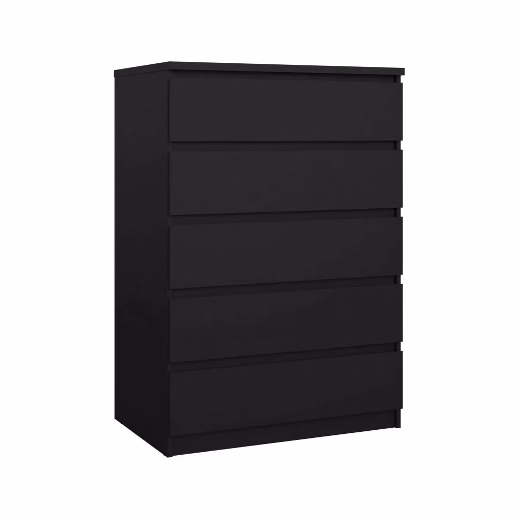 Cassettiera Ansel DMORA nera per camera da letto e soggiorno, L 77 cm x P 50 cm x H 111,3 cm – 2