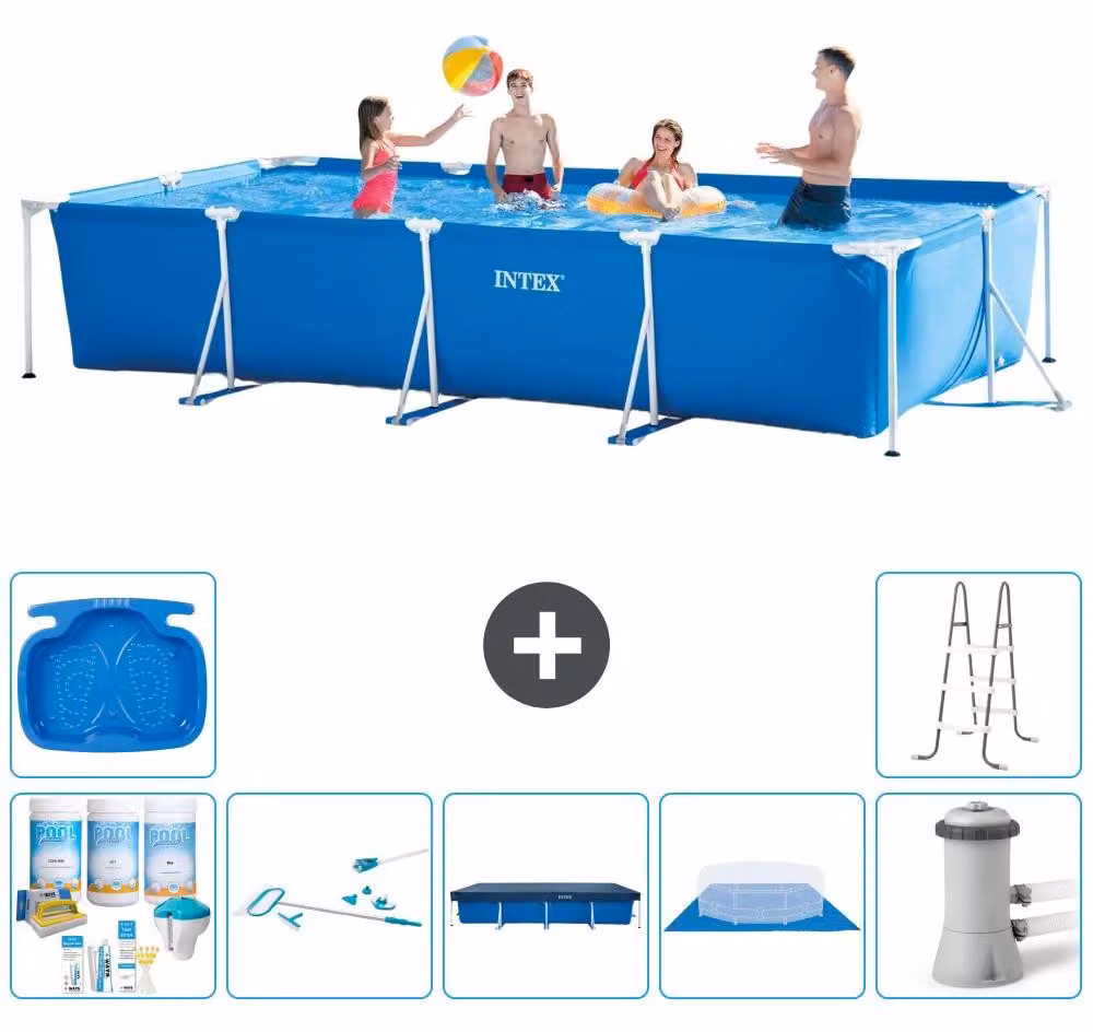 Piscina fuori terra rettangolare - 450x220x84 cm - 8 pezzi - Modello S20070