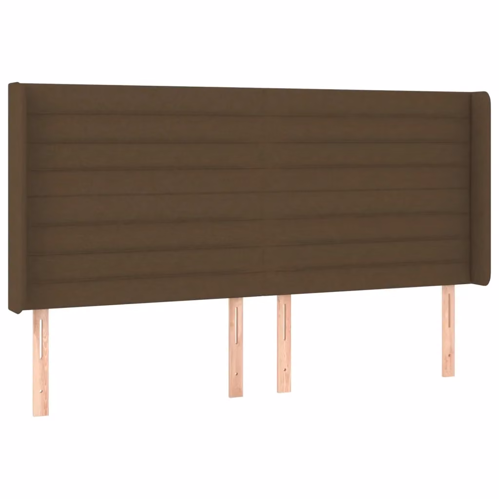 Testiera ad orecchio vidaXL in tessuto marrone scuro L: 163 cm, P: 16 cm, H: 118/128 cm – 2