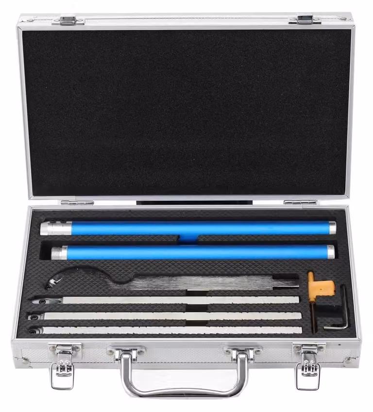 Utensili per tornitura del legno - Set di utensili in metallo duro - 6 pezzi, inserti intercambiabili, collo d'oca, manico in alluminio, lega dura, per tornio da legno
