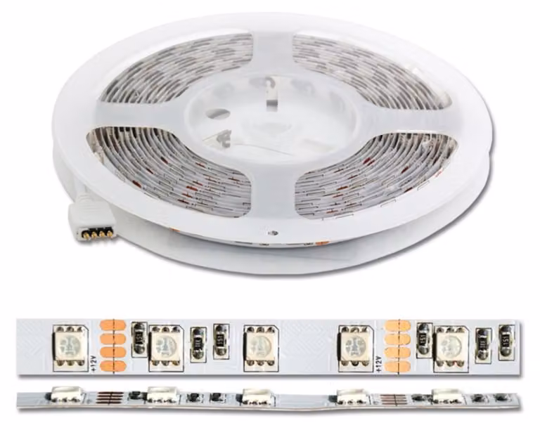 Ecolite Nastro LED DX-SMD5050-RGB/5M Set di LED con adattatore, 60xSMD/m, 5m, 14,4W