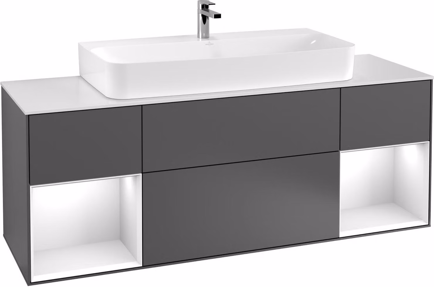 Villeroy & Boch V&B FINION mobile da bagno 1600x603x501 Abdpl bl Reg anth ma/Wln Ve