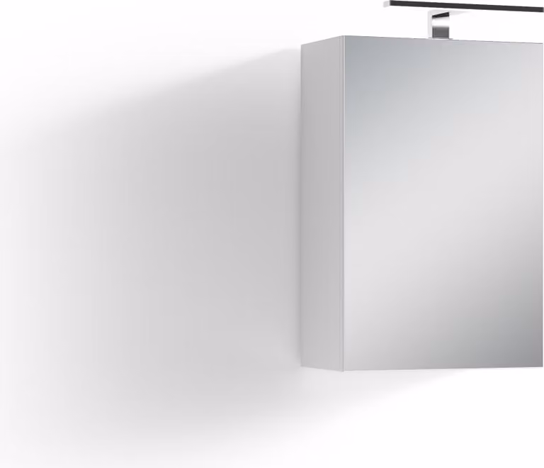 byLIVING Armadio a specchio Spree, larghezza 40 cm, con illuminazione a LED, con interruttore e scatola per prese, mobile da bagno con anta a specchio