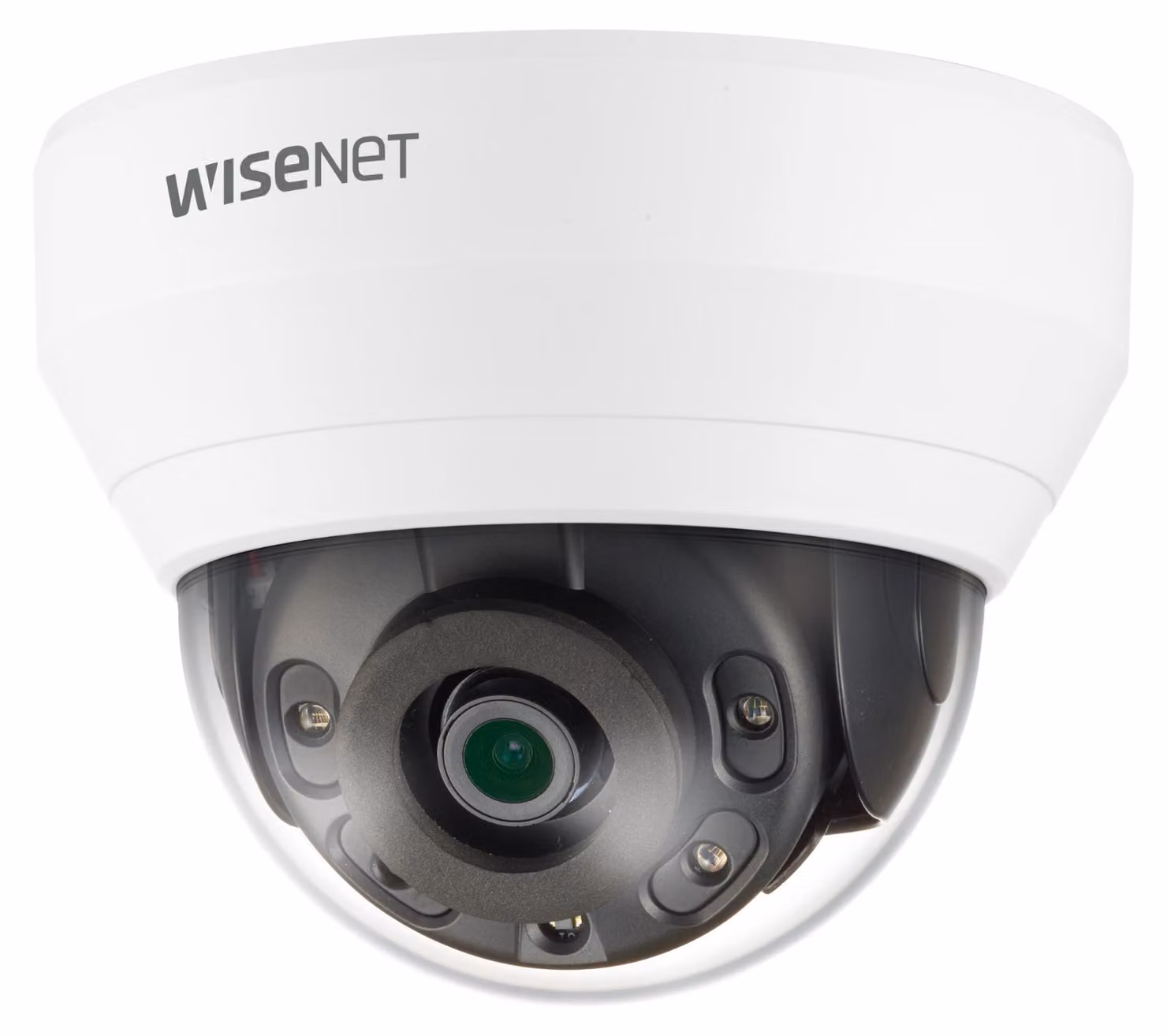 Hanwha Techwin Hanwha QND-7012R, telecamera di sicurezza IP, per interni, cablata, da soffitto/parete, bianca, a cupola