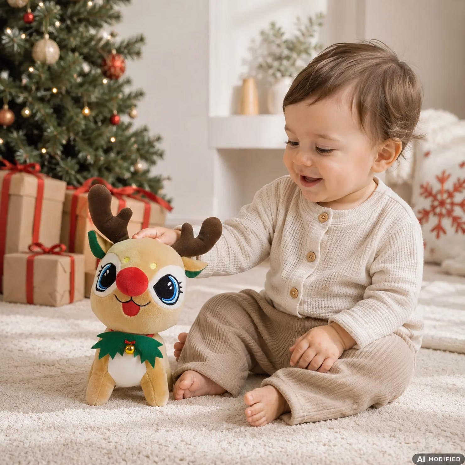 Renna Natalizia in Peluche Multicolore VESTIAMO CASA Altezza: 30 cm – 2