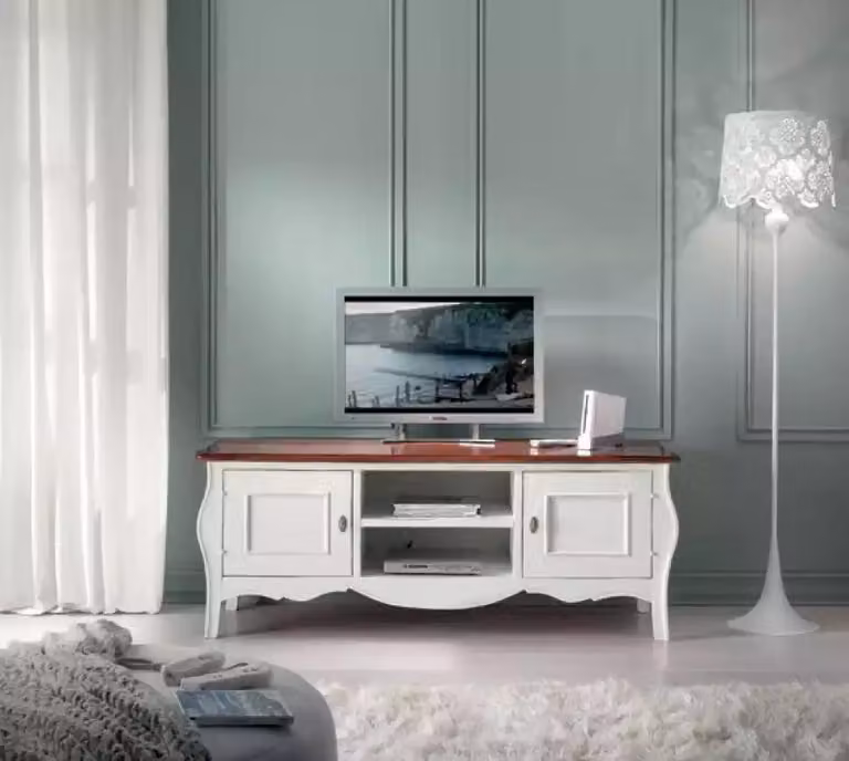 Rtv Design tv Sideboard Wand Luxus Kommode Weiß Schrank Möbel