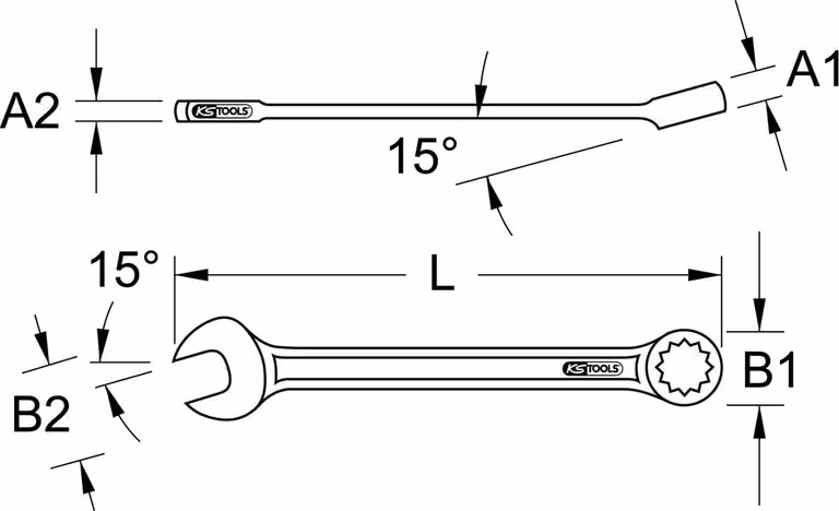 KS TOOLS BRONZEplus Chiave combinata 21 mm ( 963.7280 )