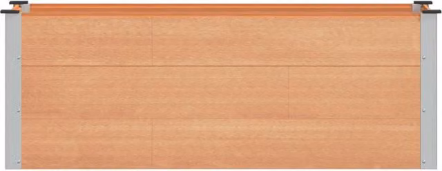Letto rialzato da giardino DESIGN IN in WPC e alluminio, Marrone, L: 150 cm, P: 50 cm, H: 54 cm – 1
