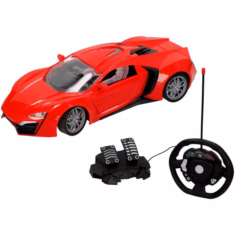 Auto Radiocomandata Tu Giochi Rossa con Pedaliera Scala 1:16