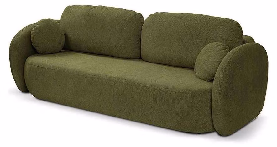 Divano letto Olemo, colore verde Eiben