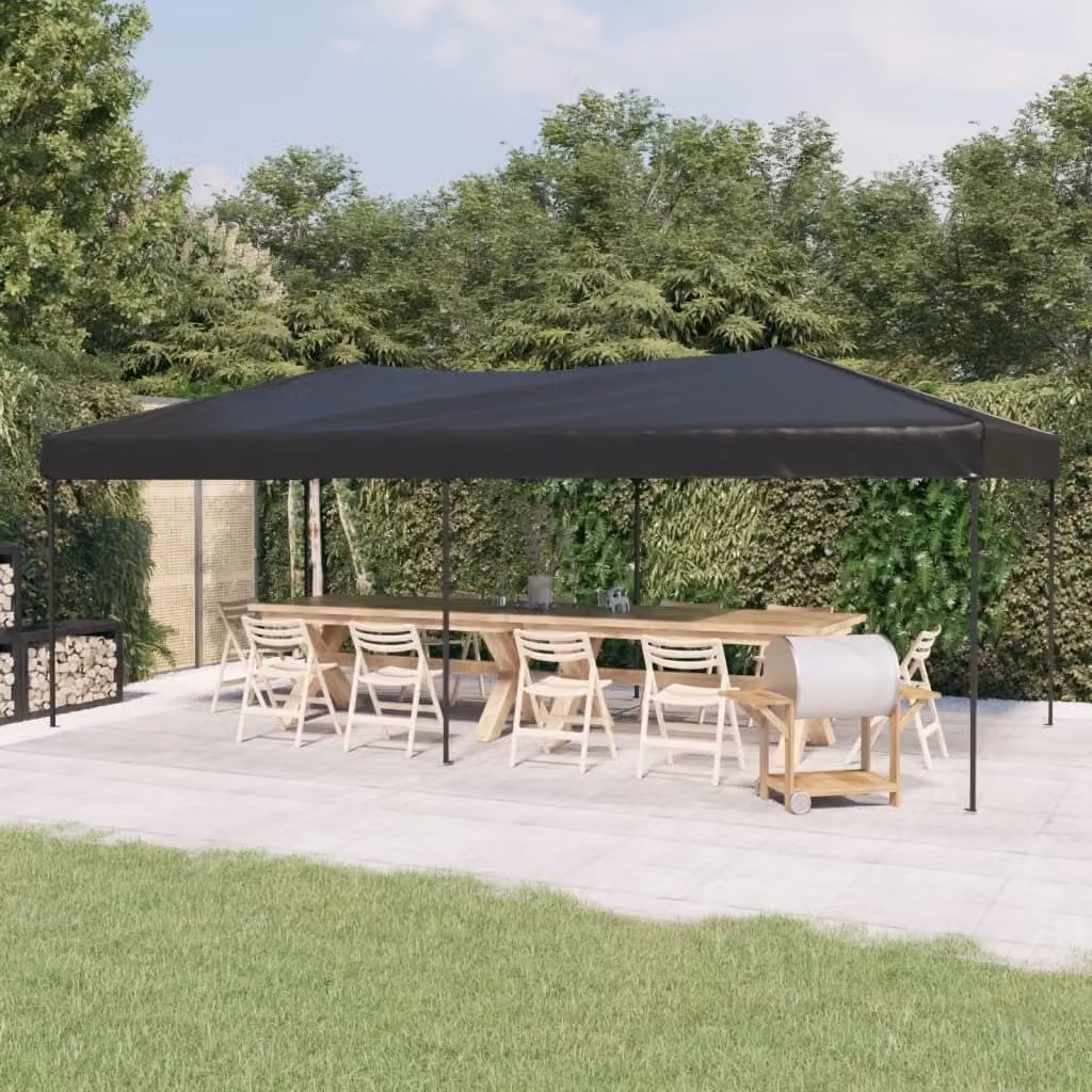 The Living Store Tenda pieghevole per feste antracite 3x6 m