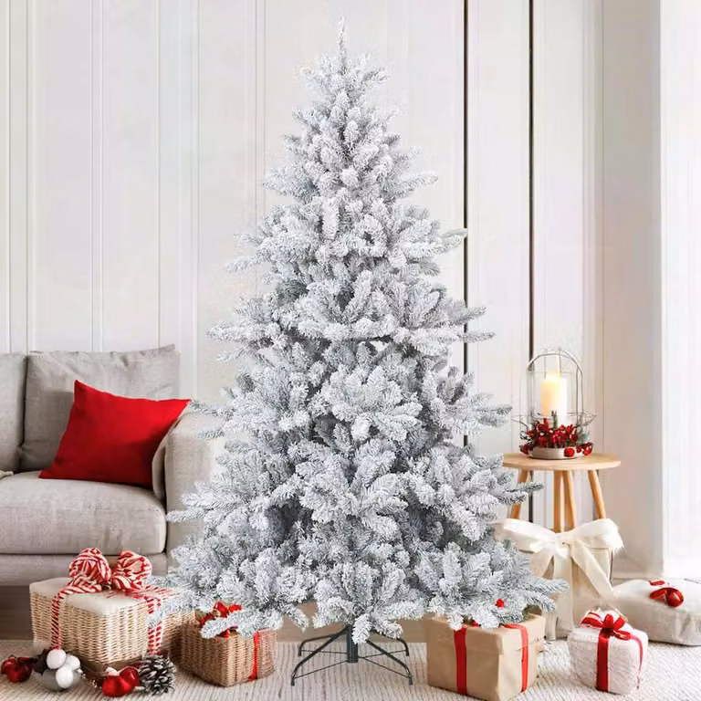 Maison Exclusive - Albero di Natale artificiale con cerniere innevato Bianco 180 cm