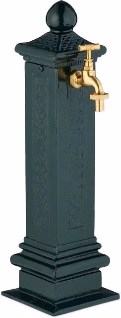 Fontana da giardino dal design nostalgico decorazione esterna 47 x 14 x 18,5 cm in ghisa di alluminio bianca 13_0016812