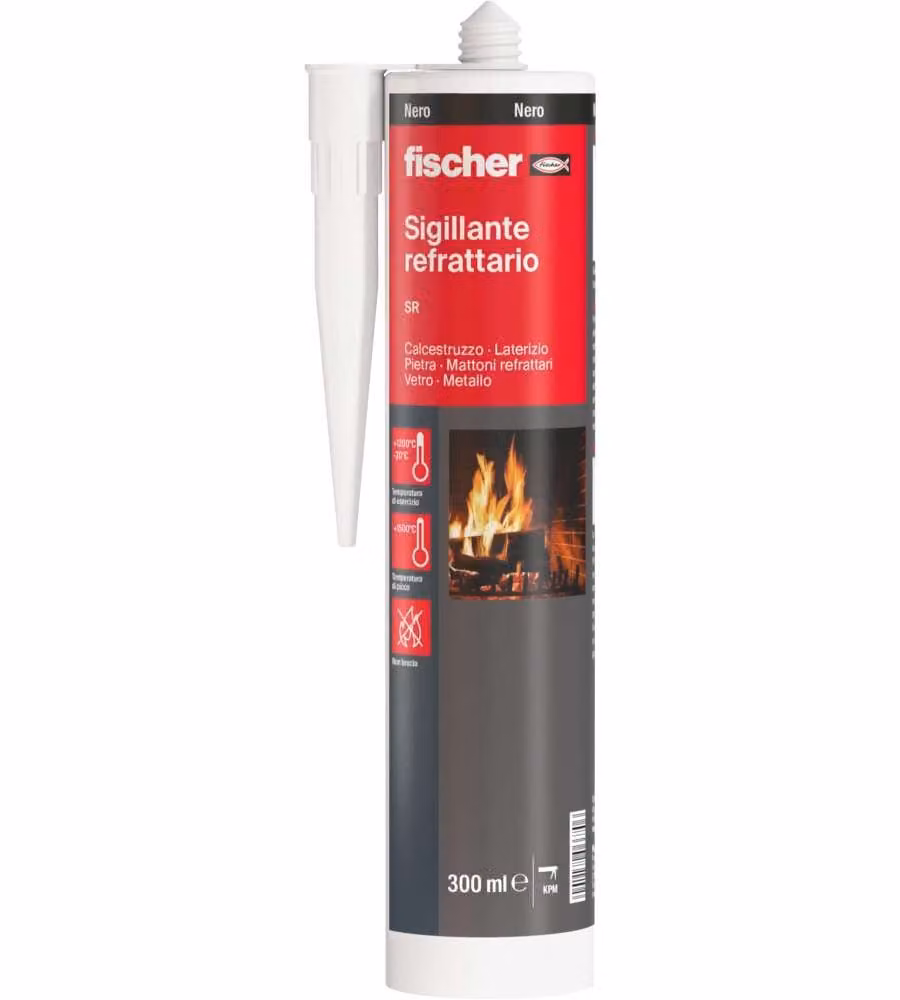 Fischer Sigillante Refrattario Nero - per Altissime Temperature - 300 ml