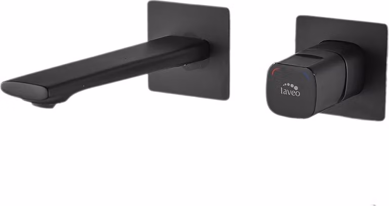 TORES Miscelatore da lavabo da incasso Laveo, nero, BVT_722P
