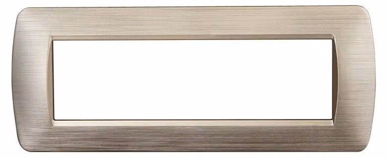 ETTROIT Placca 7P Colore Oro Satinato Compatibile Con Bticino Living Light LN85711