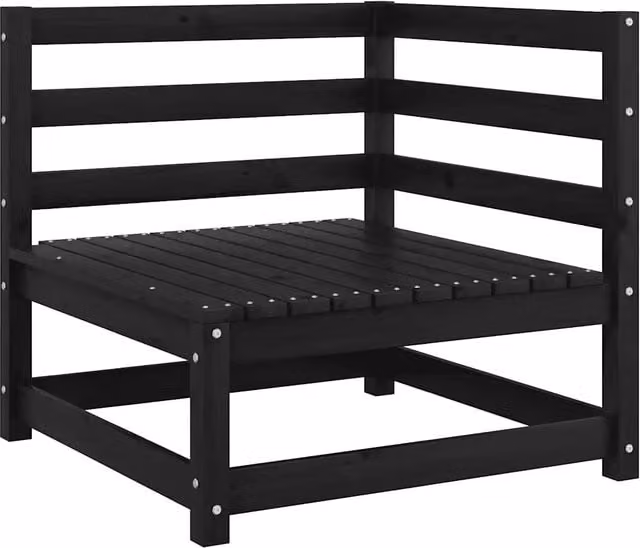 Divano da giardino a 2 posti Design Mania in legno di pino massello con cuscini antracite – 1