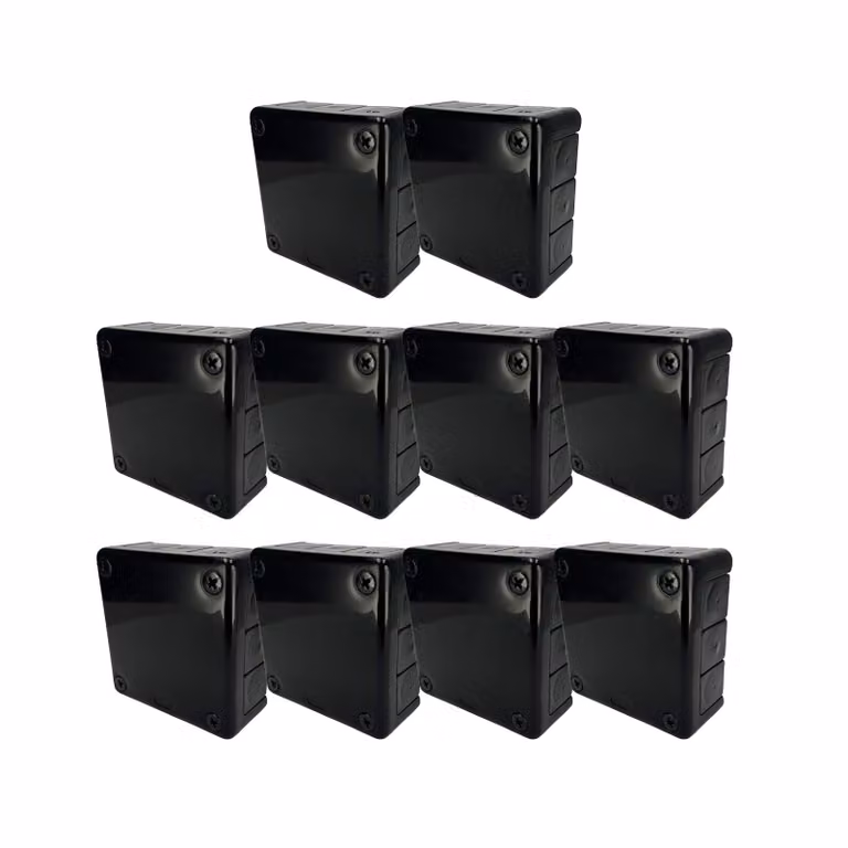 10x scatola da esterno 98x98x42mm IP55 12 ingressi membrane in gomma nero VP-41 EDO777928 EDO Technic