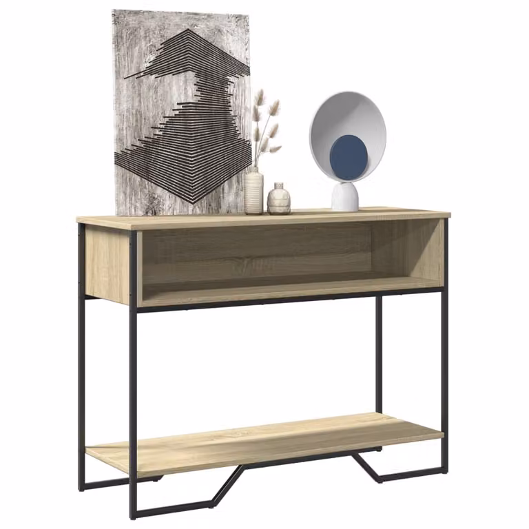 vidaXL Tavolo Consolle in Rovere Sonoma e Materiali Compositi, L 100 x P 35 x H 74,5 cm