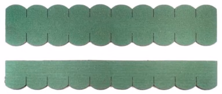 2 confezioni di tegole a coda di martora (50 mm), colore verde