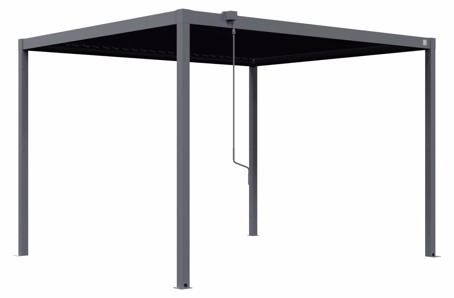 PRIMEYARD Pergola bioclimatica 3x3,5 m Pali e tetto a lamelle in acciaio - antracite