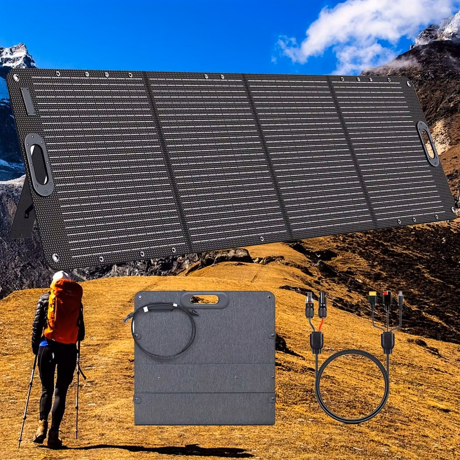 Pannello solare - Pannello fotovoltaico - Celle solari - Energia solare - Pannello solare da 200W - Silicio monocristallino