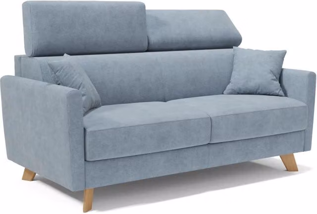 Divano letto matrimoniale Francy Divani.Store in tessuto impermeabile carta da zucchero con poggiatesta regolabili L: 180 cm, Materasso: 140 x 197 cm – 1