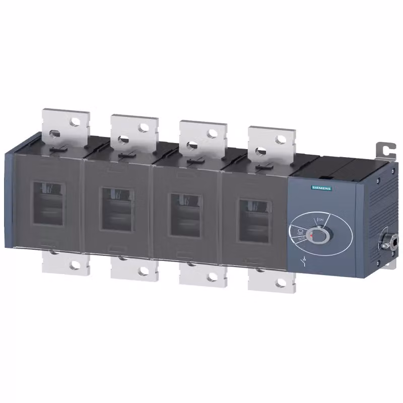 Sezionatore Siemens 2000 A, serie 5, 4 poli, azionamento laterale a destra, unità base 3KD56440RE400