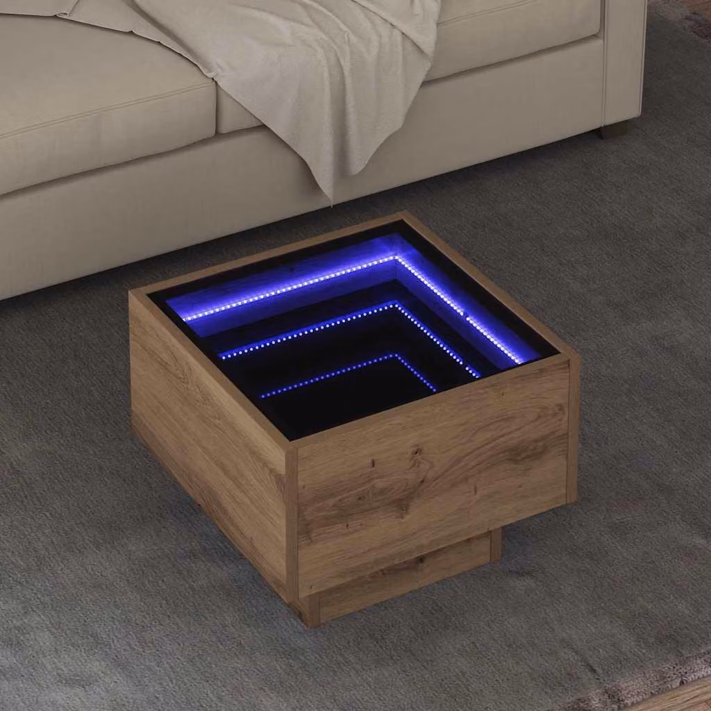 Maison Exclusive - Tavolino artigianale in legno di quercia, 40 x 40 x 30 cm