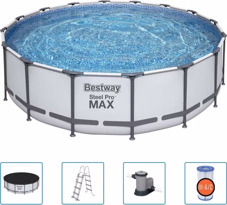 Set piscina Bestway Steel Pro MAX 488x122 cm