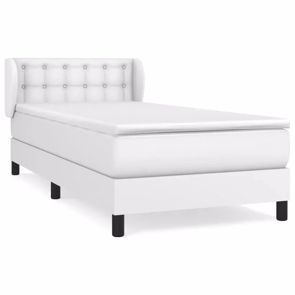Letto a molle con materasso vidaXL in similpelle bianco L/P/H: 200 x 80 x 83 cm – 2