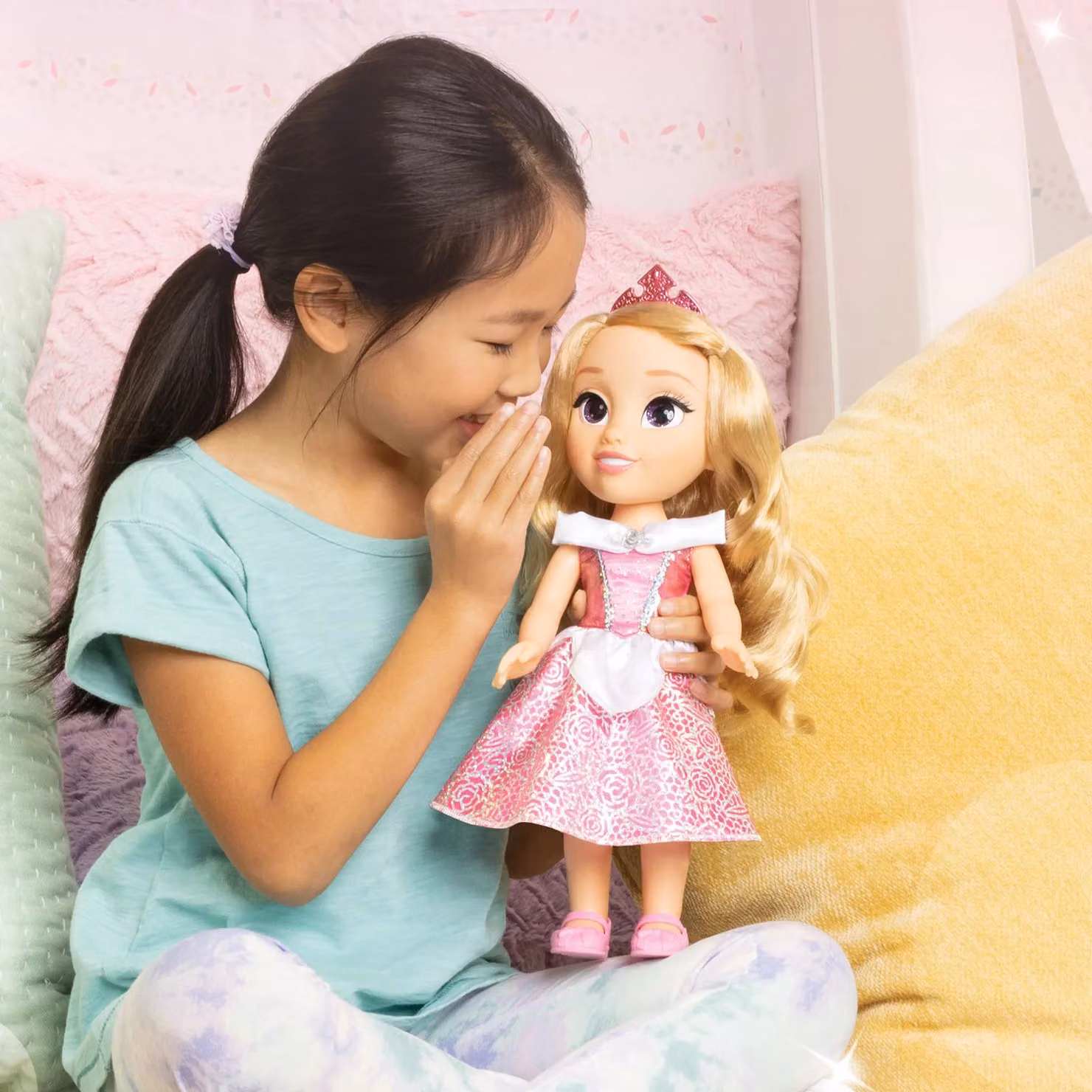 Bambola Disney Princess My Friend Aurora Jakks, colore rosa, Altezza: 36 cm – 2