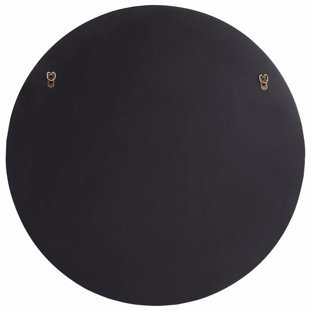 Specchio da parete rotondo Beliani verde in vetro e MDF, Diametro: 80 cm – 2