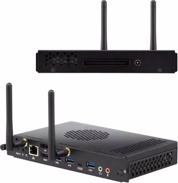 Mini PC Viewsonic Serie 53 63 34 OPS con Intel i5-12XX, 16GB RAM, 512GB SSD, Windows 11 Pro, WiFi e Bluetooth, Nero
