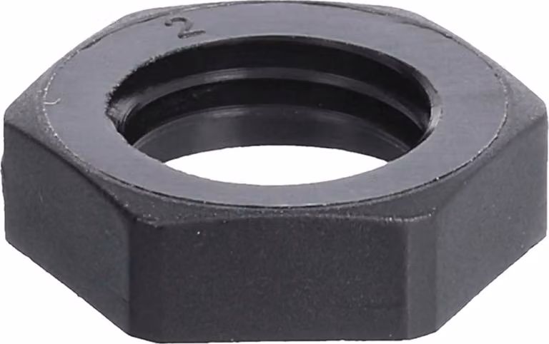 WISKA Controdado M12x1,5 GPA-M12 esagonale in poliammide (PA) colore nero intenso RAL 9005 - 1 pezzo