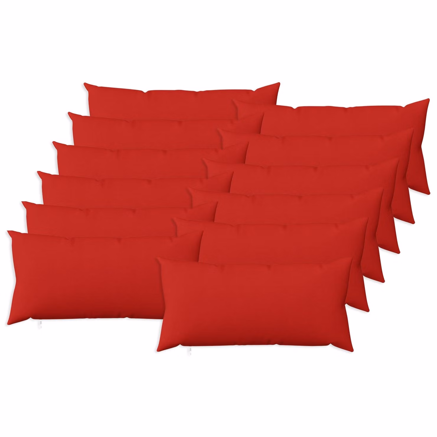 Set di 12 federe vidaXL HEERLEN rosse in tessuto poliestere, L 40 cm x P 80 cm
