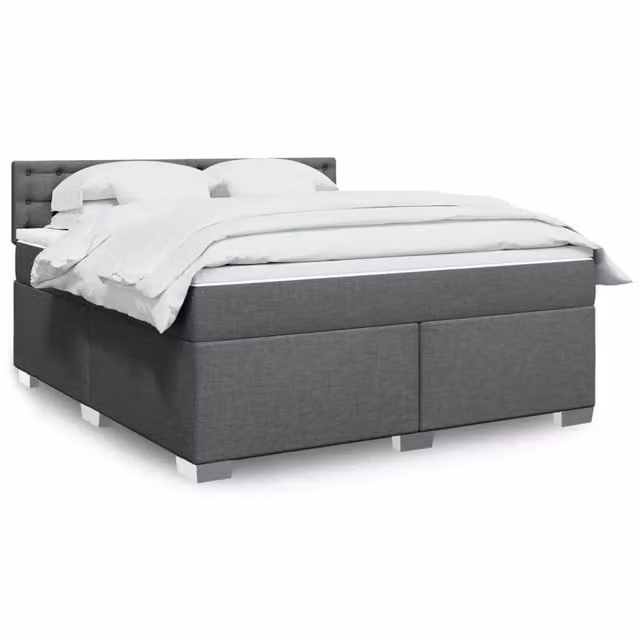 Letto Ibrido Moderno vidaXL con Materasso Grigio e Bianco L/P: 180 x 200 cm