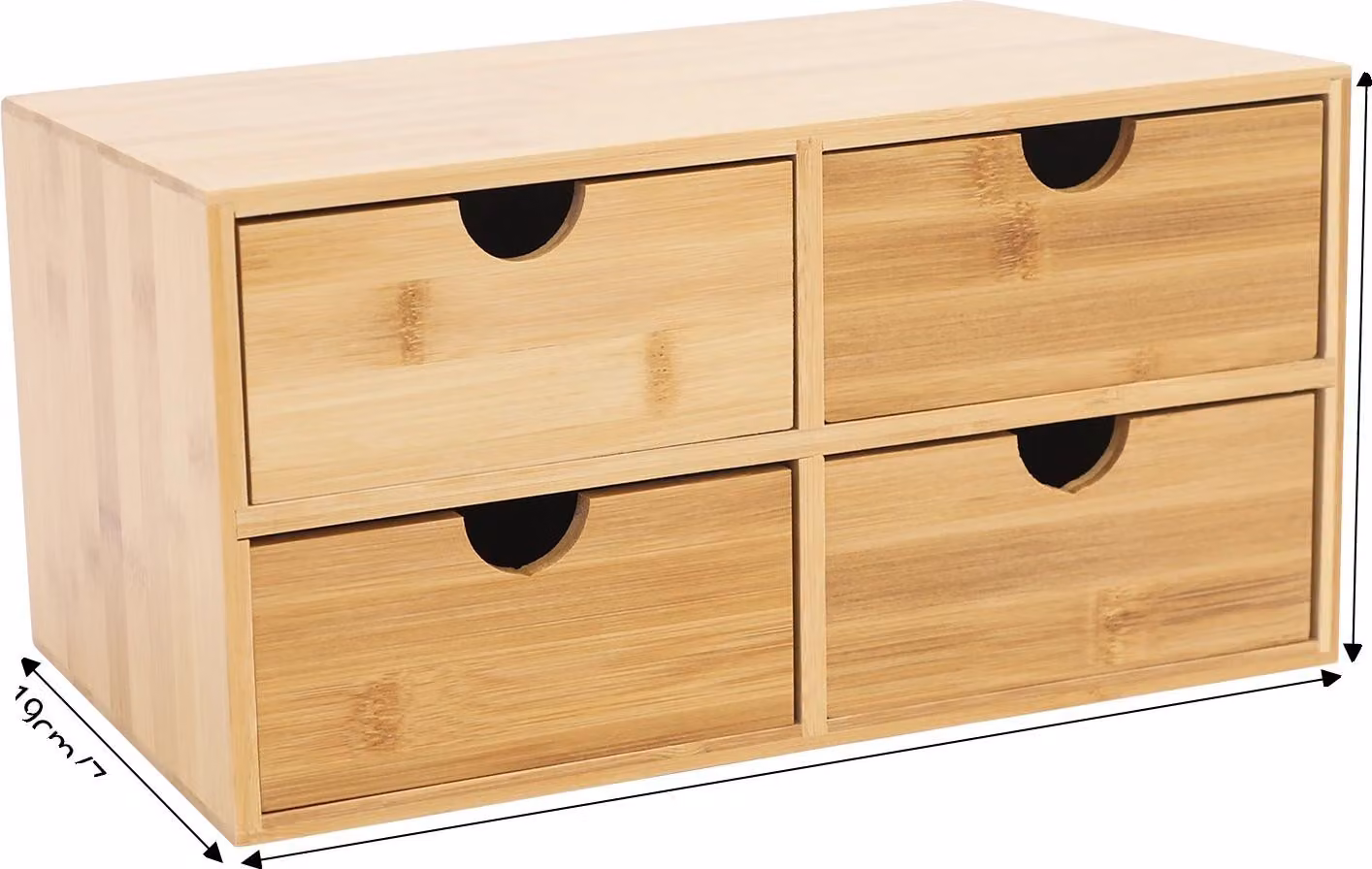 Organizzatore da scrivania, 4 cassetti, design minimalista, giallo chiaro