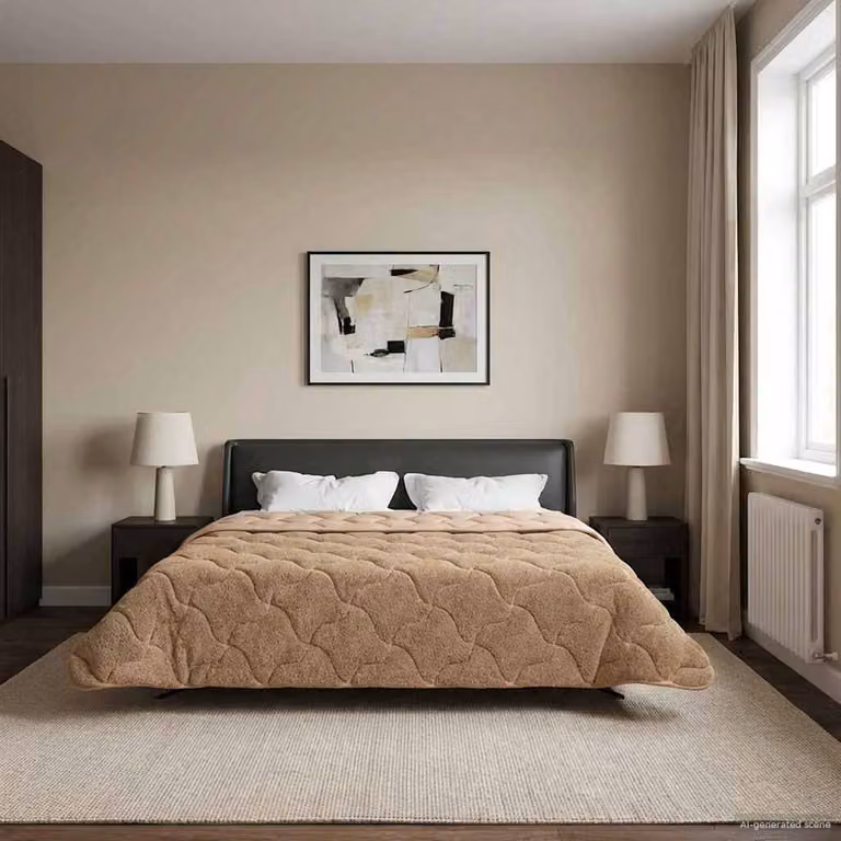 Piumone invernale reversibile vidaXL in microfibra traspirante, disponibile in beige o grigio, L 200 x P 220 cm