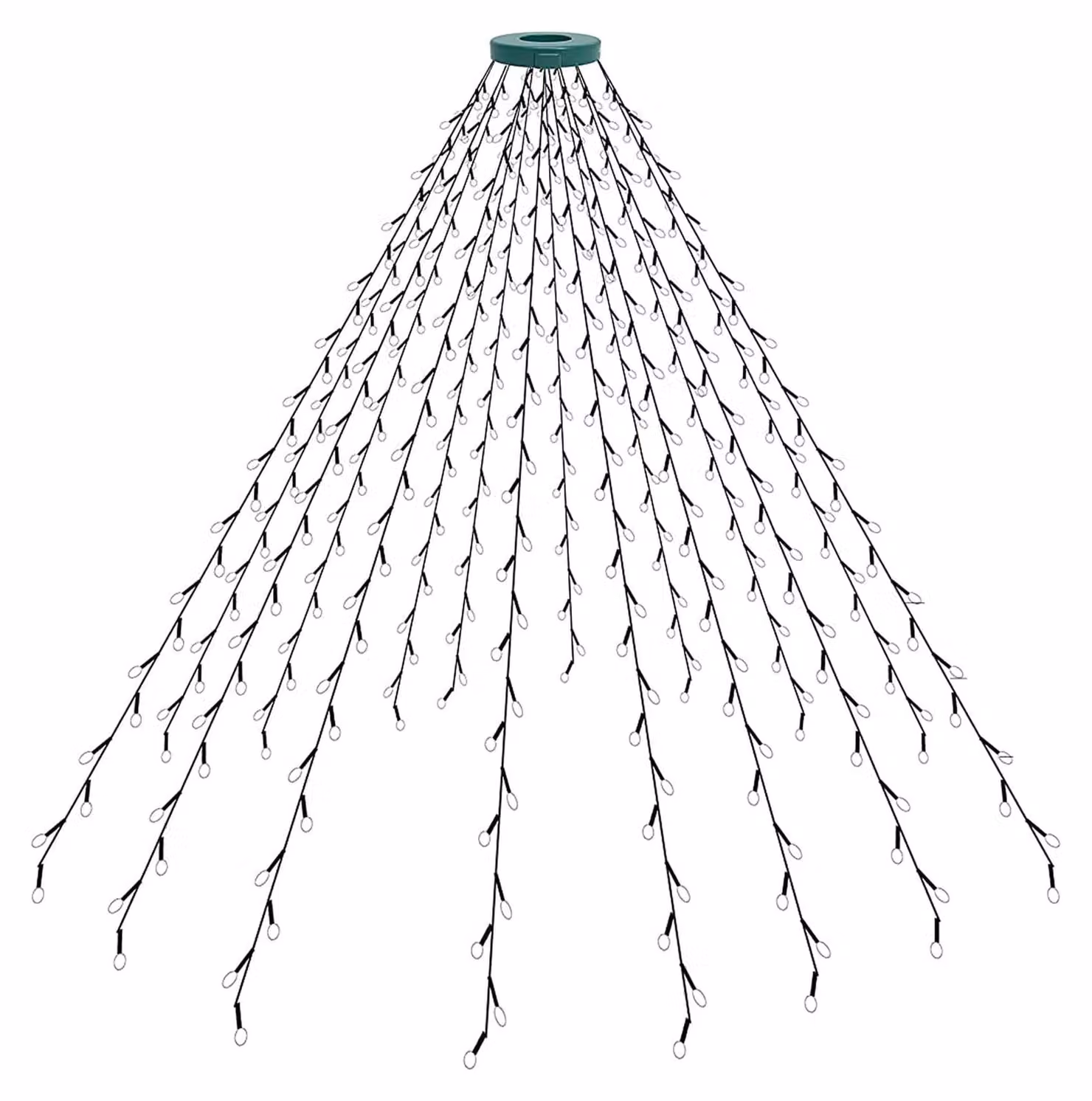 Luci natalizie - Luci a forma di stalattiti - 400 LED - Bianco caldo e multicolore - Grado di protezione IP44 - Adatte per l'uso esterno - Senza spina