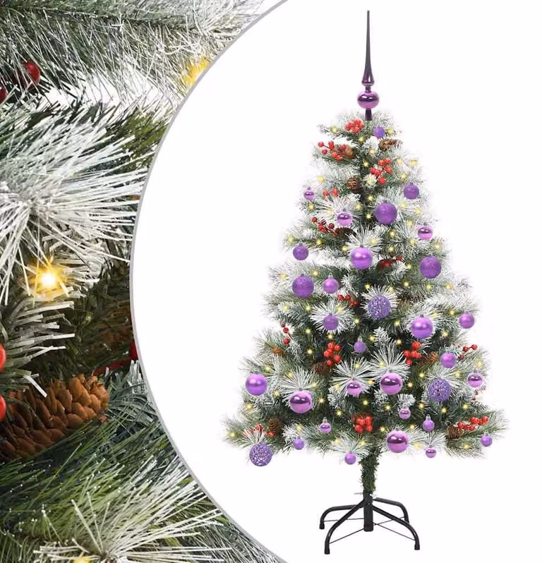 Albero di Natale artificiale, colore verde, altezza 120 cm