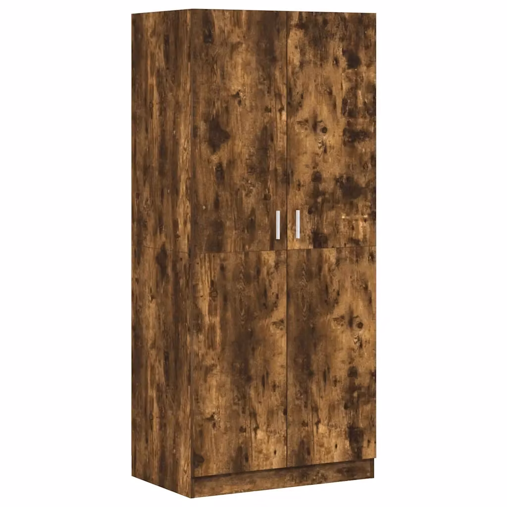 vidaXL Armadio in Legno Rovere Marrone con Ante a Battente L: 80 cm, P: 52 cm, H: 180 cm – 2