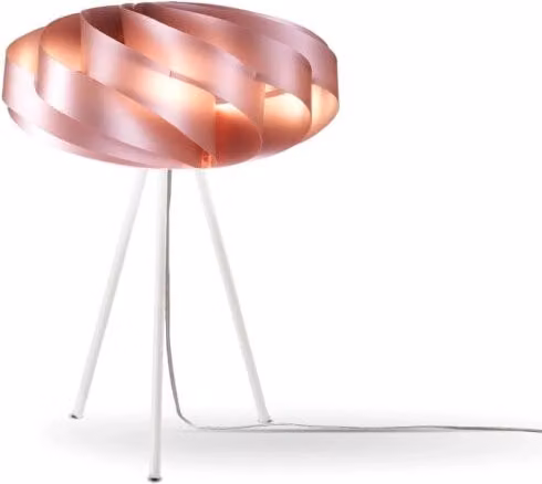 Lampada da scrivania moderna Flat Polilux Linea Zero in metallo e plastica rosa con attacco E27
