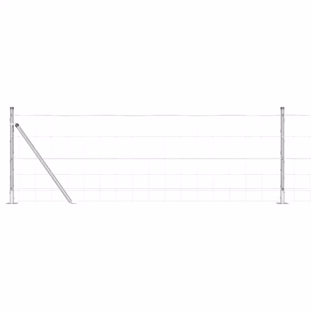 Recinzione Metallica Saldata vidaXL in Acciaio Zincato Argento L: 50 m, H: 0,8 m – 2