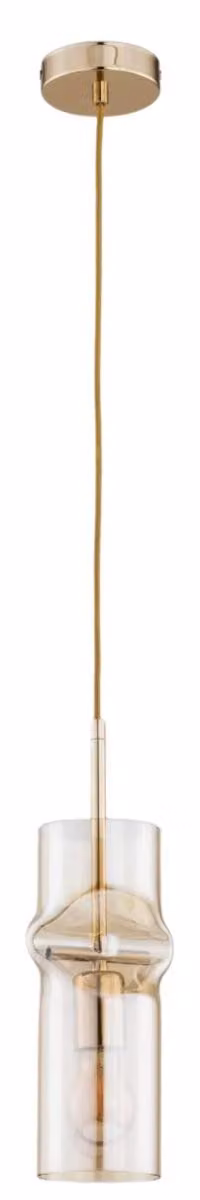 Lampada a sospensione Kapris dorata 1xE27x60W in vetro, dimensioni: 90x13x13 cm, IP20, Alfa