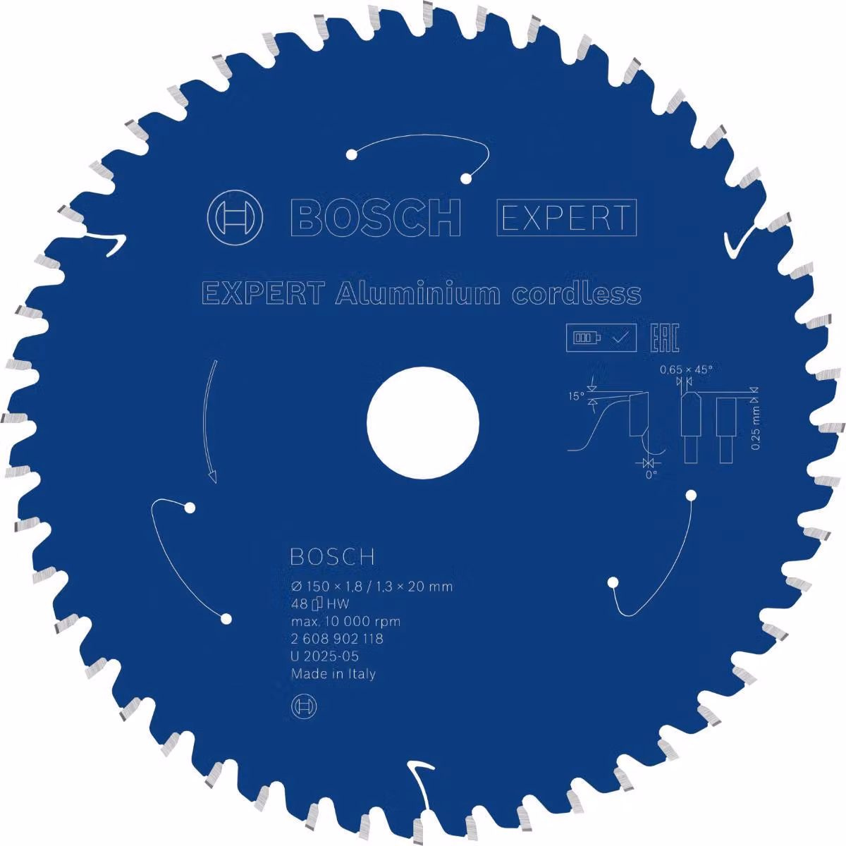 Lama circolare Bosch EXPERT per alluminio, 150x20 mm, Z48