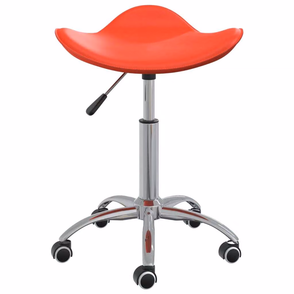 Sedia da Ufficio Rossa in Pelle finta