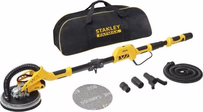 Levigatrice telescopica Stanley Fatmax, 750 W, SFMEE500S-QS, Ø 225 mm, estensibile da 125 a 180 cm, incl. 5 fogli abrasivi