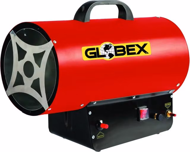 Generatore di aria calda a gas Globex GX 30 GA da 30 kW in acciaio inox rosso