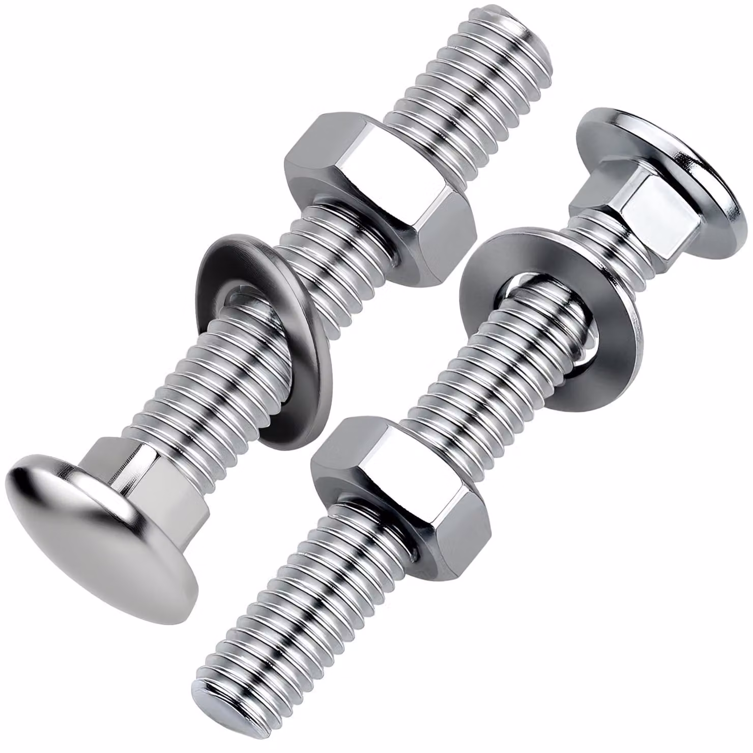 25 bulloni a testa esagonale M8x50 mm con dadi e rondelle